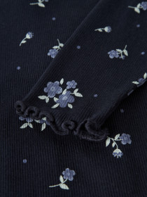 NAME IT Langærmet Bluse Vemia Navy Blazer Blossom